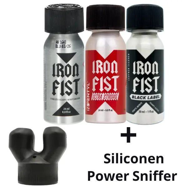 Iron First poppers + Siliconen Power Sniffer gratis – akcija